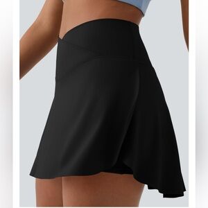 HALARA Crossover High Waisted Athletic Skort — Black XL Built-In Shorts